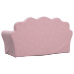 vidaXL Canapé pour enfants 2 places rose peluche douce