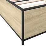 vidaXL Cadre de lit chêne sonoma 120x200 cm bois d'ingénierie et métal