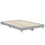 vidaXL Cadre de lit gris béton 120x190 cm bois d'ingénierie