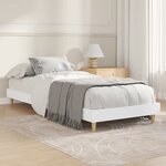 vidaXL Cadre de lit blanc 75x190 cm bois d'ingénierie