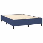 vidaXL Sommier à lattes de lit avec matelas Bleu 140x190 cm Tissu