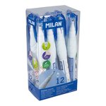 LOT de 12 Stylo Correcteur Milan - Pointe Métallique - Contenance 7ml