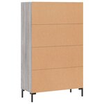 vidaXL Buffet haut sonoma gris 69 5x31x115 cm bois d'ingénierie