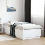 vidaXL Cadre de lit sans matelas blanc 100x200 cm