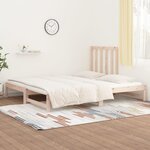 vidaXL Lit coulissant 2x(90x190) cm Bois de pin massif