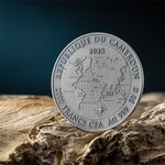 DIAMOND MINING Earth Treasures 50g Argent Monnaie 2000 Francs Cameroon 2023