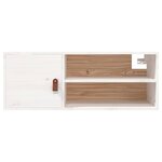 vidaXL Armoire murale Blanc 80x30x30 cm Bois de pin massif