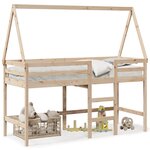 vidaXL Lit superposé avec échelle et toit sans matelas 80x200 cm