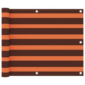 vidaXL Écran de balcon Orange et marron 75x600 cm Tissu Oxford