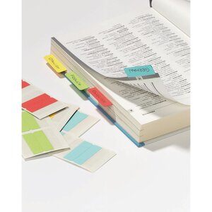 Onglets autocollants Tabfix 25 mm 2 lignes, couleurs assorties (paquet 24 unités)
