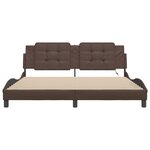 vidaXL Cadre de lit avec lumières LED marron 180x200 cm similicuir