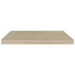 vidaXL Étagères murales flottantes 4 Pièces chêne 60x23 5x3 8 cm MDF