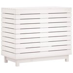 vidaXL Panier à linge blanc 88 5x44x76 cm Bois massif de pin