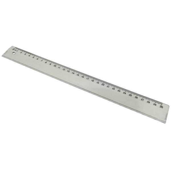 Règle 30cm simple marquage transparente WAYTEX