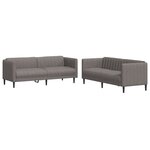 vidaXL Ensemble de canapés 2 Pièces taupe tissu