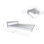 Lit double scandinave COMFY 180 x 200 blanc