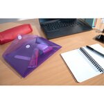 Sachet De 5 Mini Pochettes-enveloppes Polypropylène - A5 - Couleurs Assorties - X 10 - Exacompta