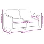 vidaXL Canapé à 2 places Rouge bordeaux 120 cm Tissu