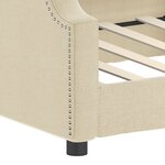 vidaXL Lit de repos crème 90x200 cm tissu