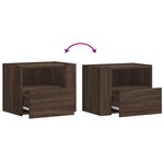 vidaXL Tables de chevet murales 2 Pièces chêne marron 45x30x35 cm