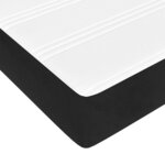 vidaXL Matelas de lit à ressorts ensachés Noir 120x200x20 cm Velours