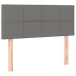 vidaXL Sommier à lattes de lit avec matelas Gris foncé 80x200 cm Tissu