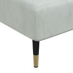 vidaXL Canapé-lit en forme de L gris clair 279x140x70 cm velours