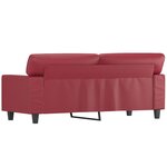 vidaXL Canapé à 2 places Rouge bordeaux 140 cm Similicuir