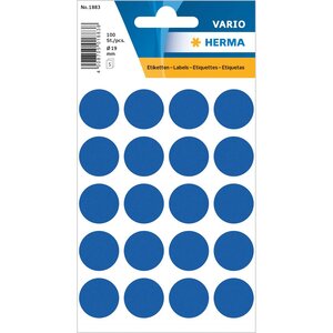 Étiquettes multi-usages, diamètre: 19 mm, bleu foncé herma