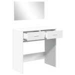 vidaXL Coiffeuse avec miroir blanc 80x39x80 cm