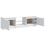 vidaXL Meuble TV avec lumières LED Blanc 120x30x35 5 cm