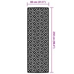 vidaXL Tapis d'extérieur blanc et noir 80x250 cm PP
