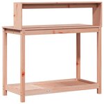 vidaXL Table de rempotage avec étagères bois massif de douglas