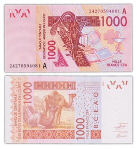 Billet de Collection 1000 Francs 2024 Afrique de l'ouest / Coté d'Ivoire - Neuf - P115a