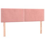 vidaXL Sommier à lattes de lit avec matelas Rose 140x200 cm Velours