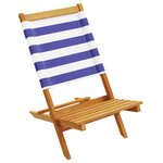 vidaXL Chaises de jardin pliantes lot de 8 tissu et bois massif