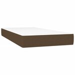 vidaXL Sommier à lattes de lit matelas et LED marron foncé 120x190 cm
