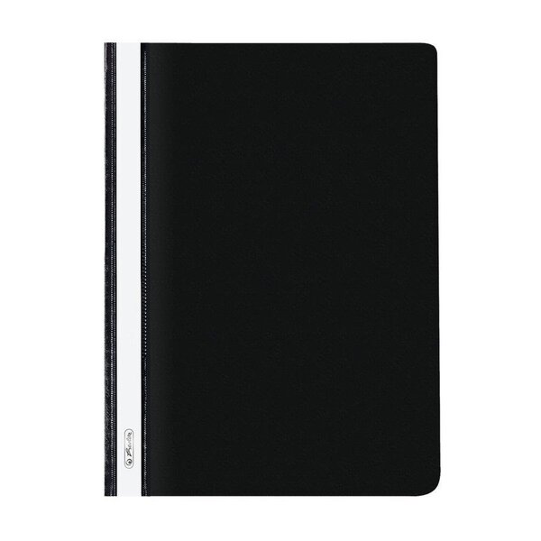 Lot de 10 chemises à lamelle format A4 Polypro Noir HERLITZ