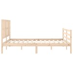 vidaXL Cadre de lit avec tête de lit 160x200 cm bois massif
