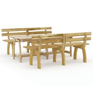 vidaXL Ensemble à manger de jardin 3 Pièces Bois de pin imprégné