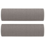 vidaXL Canapé 2 places avec oreillers décoratifs taupe 140 cm tissu