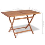 vidaXL Mobilier à dîner de jardin 5 Pièces Bois de teck massif