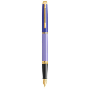 Stylo plume waterman hémisphère  laque violette  finition en plaqué or  plume fine plaqué or  coffret cadeau