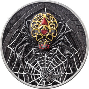 Monnaie BLACK WIDOW Creatures of Nocturne 1 Oz Argent 1000 Francs Cameroon 2026 (PRÉCOMMANDE)