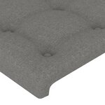 vidaXL Cadre de lit avec tête de lit Gris foncé 100x200 cm Tissu