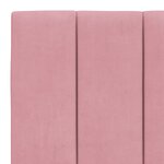 vidaXL Cadre de lit avec lumières LED rose 180x200 cm velours