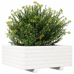 vidaXL Jardinière blanc 60x60x26 5 cm bois de pin massif