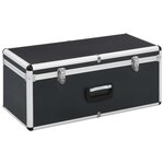 vidaXL Boîtes de rangement 2 Pièces Noir Aluminium