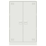 vidaXL Buffet blanc 67x39x107 cm acier