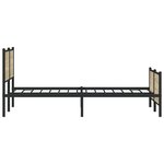 vidaXL Cadre de lit en métal sans matelas chêne sonoma 200x200 cm